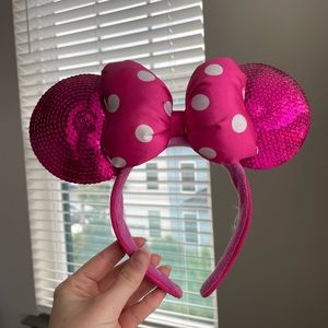 Hot Pink Minnie Mouse Sequin Ears
